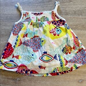 Baby Boden 3-6 month smocked fish top EUC